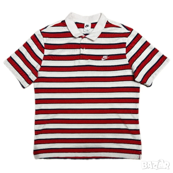 Мъжка тениска с яка Nike Club Stripe | L , снимка 1