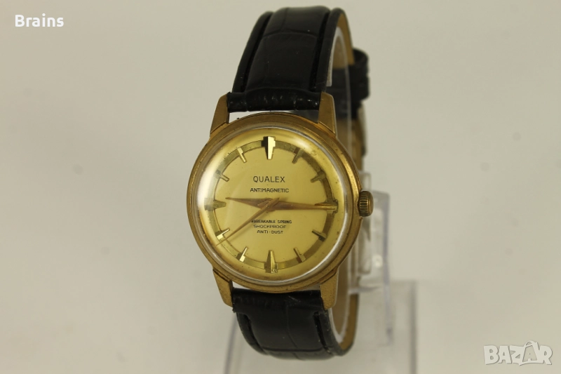 1960's QUALEX Френски Позлатен Ръчен Часовник, снимка 1