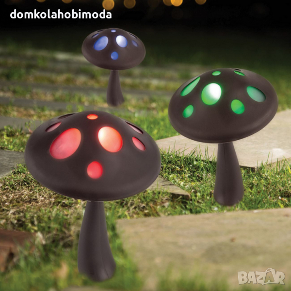 Соларна лампа с RGB Led,Бяла, Синя, Червена, Зелена Светлина, Подвижна глава, 18x27 cm, снимка 1