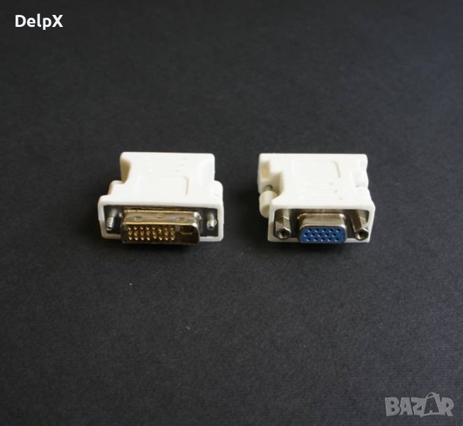 Букса преходна VGA 15pin(ж)/DVI 25pin(м), снимка 1