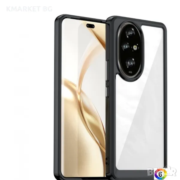 Honor 200 Pro Силиконов Калъф Transparent TPU и Протектор, снимка 1