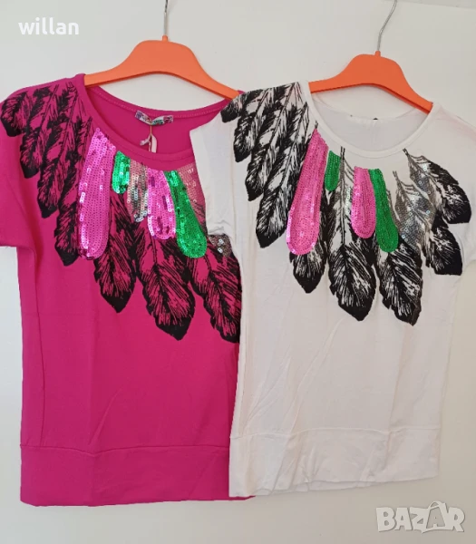 Дамска блуза с апликация, снимка 1