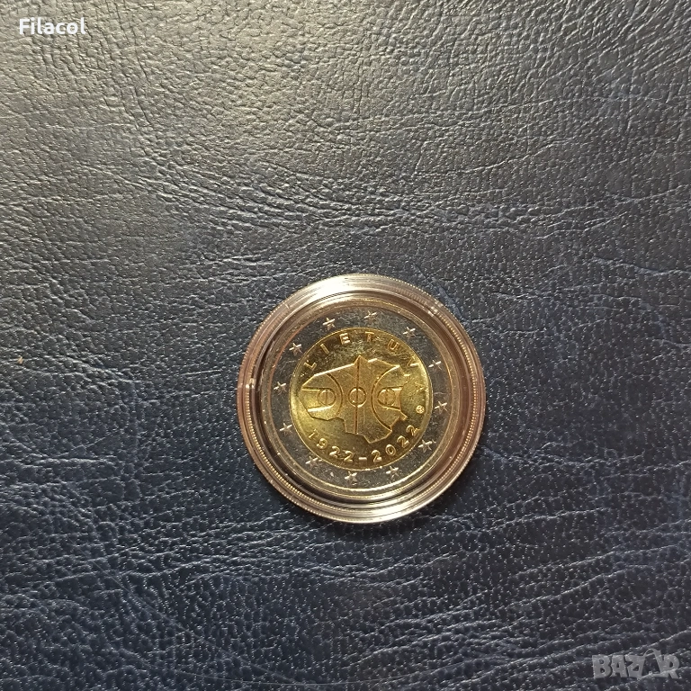 2 евро Литва 2022 Баскетбол 100 годишнина UNC, снимка 1