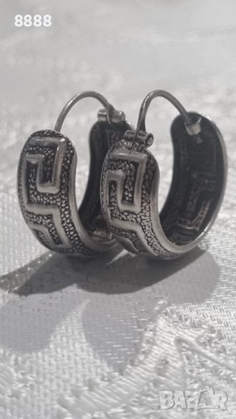 Vintage оксидирани сребърни обеци, снимка 1