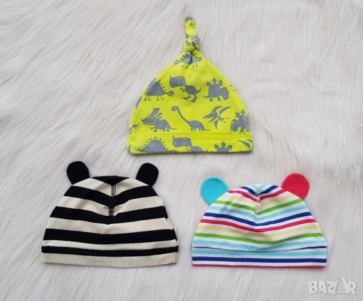 Бебешки памучни шапки H&M 3-6 месеца, снимка 1
