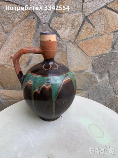 СТОМНА БЪРДУК БЪРДЕ КЕРАМИКА БЪЛГАРИЯ СТАРИННА РИСУНЪК, снимка 1