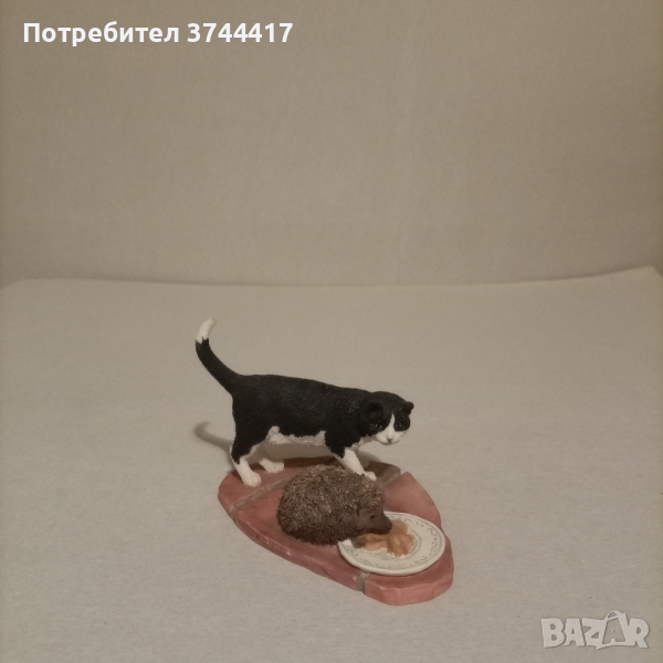 Много красива фигурка статуетка Border Fine Arts Black White Cats 2008 Произведено в Шотландия , снимка 1