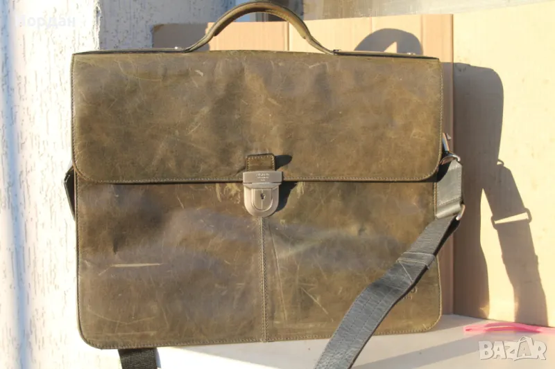 Кожена чанта ''Picard'' маслено зелено, снимка 1