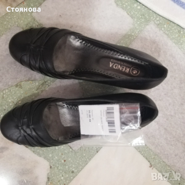 Нови черни обувки N 40 марка Renda на платформа, снимка 1