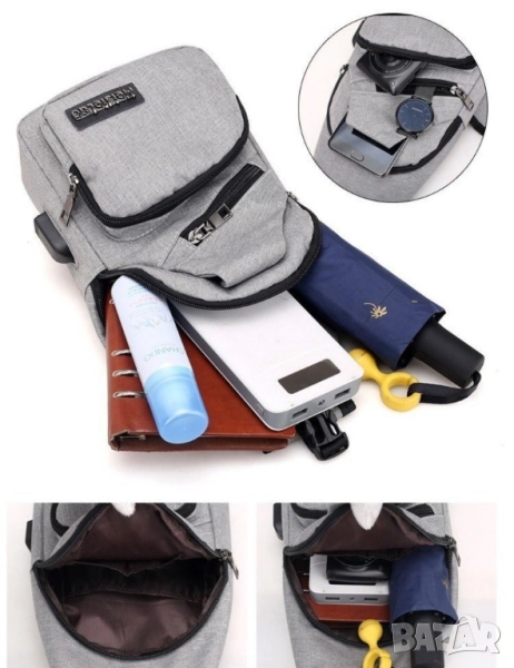 многофункционална чанта/раница през рамо с USB , снимка 1