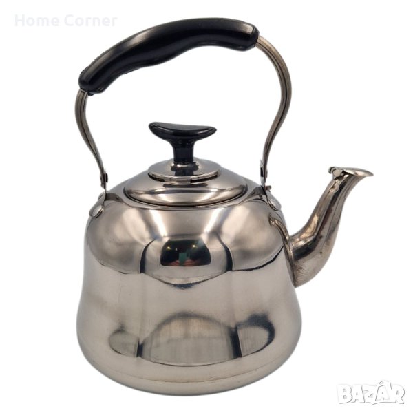 ЧАЙНИК 1.5 ЛИТРА, НЕРЪЖДАЕМА СТОМАНА, С ЦЕДКА, снимка 1