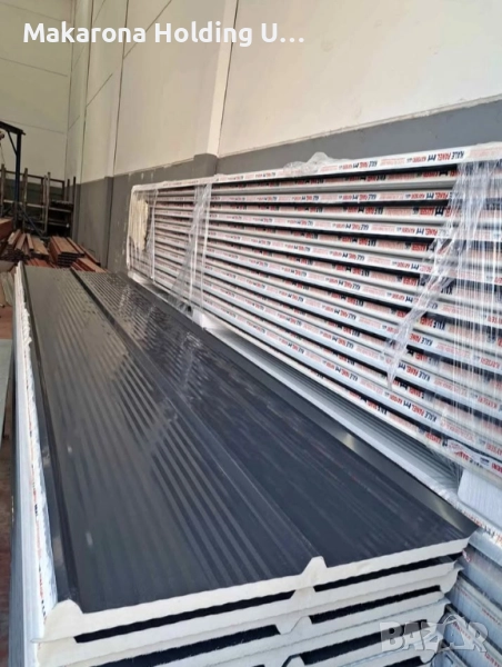 Сандвич панели за стена и покрив 3 ребра и 5 ребра бели и цветни, снимка 1