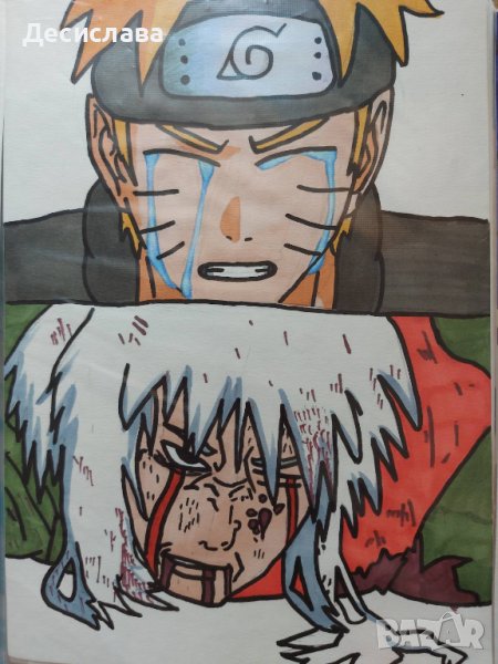 Рисунка аниме Наруто и Джирая Naruto anime, снимка 1