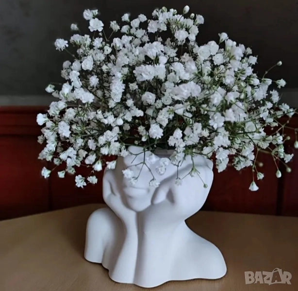 Молд кашпа лице с ръце , снимка 1