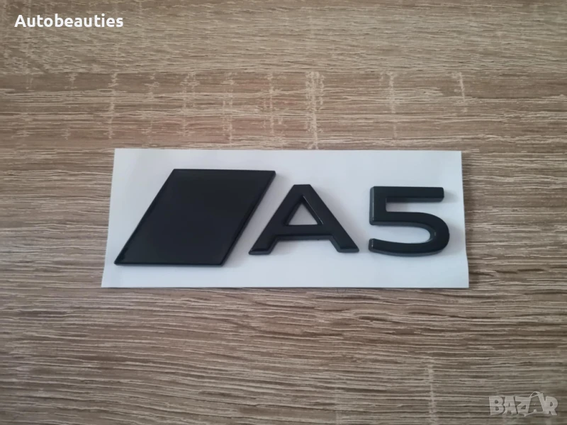 черен гланц емблема Audi A5 нов стил, снимка 1