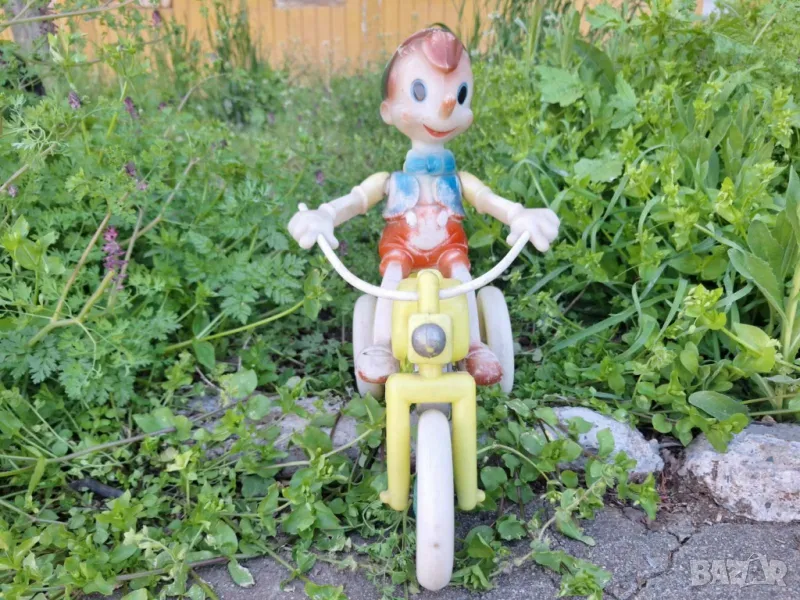 Стара рядка играчка.Пинокио мотоциклет., снимка 1