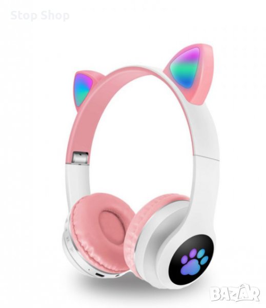 СЛУШАЛКИ БЕЗЖИЧНИ С BLUETOOTH 5.0 CAT VZV 23M- РОЗОВИ, снимка 1