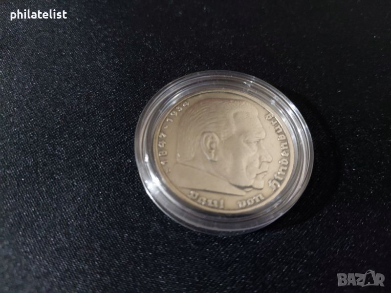 Германия - Трети Райх - 5 DM - 1936 година - D, снимка 1