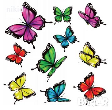 10 пепруди лепенки стикер стикери самозалепващ самозалепващи за стена и др декорация украса, снимка 1