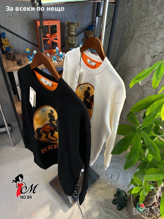 Hermes Мъжка Памучна Блуза С Дълъг Ръкав Хермес - Налични Различни Цветове Код SK86, снимка 1