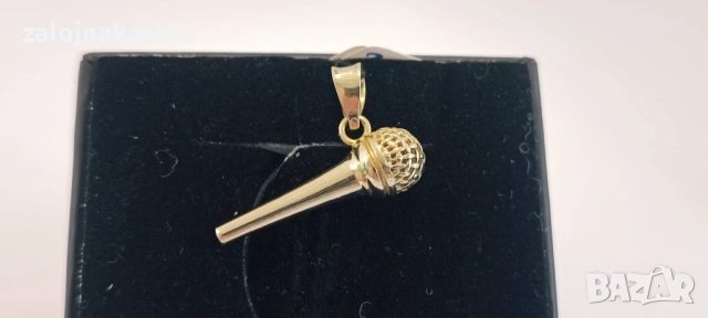 Нова-Златна висулка микрофон-3,37гр/14кр