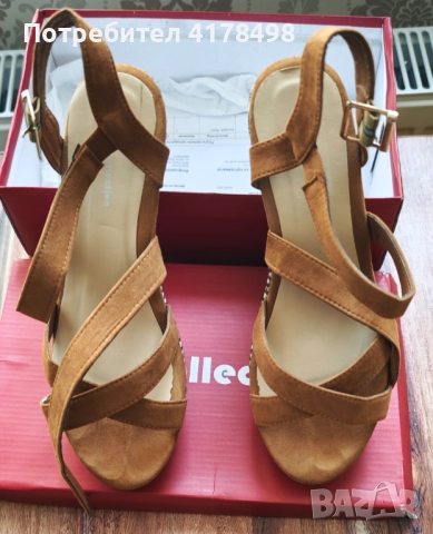 Дамски сандали еко-велур, снимка 1