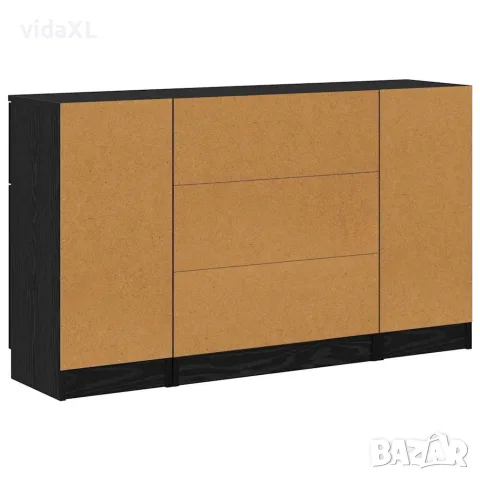vidaXL Служебен шкаф 3 бр. Черния дъб 121 x 30 x 70 см, снимка 10 - Бюфети - 56146996