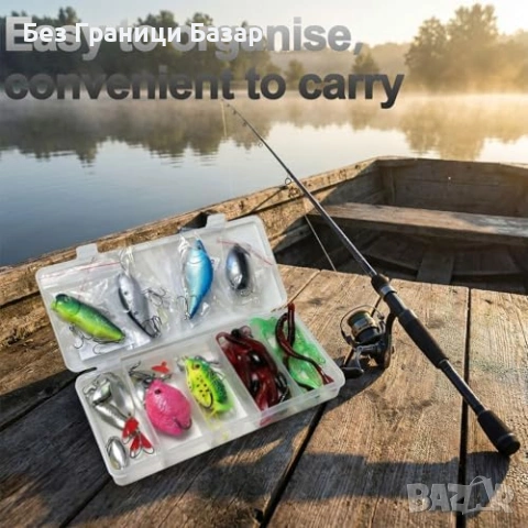 Нов Риболовен сет 164 части – реалистични примамки за сладка и солена вода, снимка 4 - Въдици - 53743821