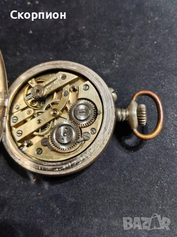 Швейцарски джобен часовник - Argentan -  Цилиндър - РЯДЪК, снимка 12 - Джобни - 48361860