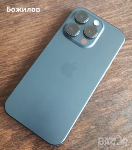 НОВ Iphone 15 PRO 128gb Blue Titanium , снимка 3 - Apple iPhone - 52167871