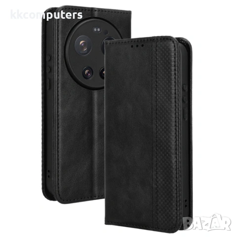 Ретро Кожен Калъф за Xiaomi 17 Ultra 5G - Портфейл, Магнитен, Стойка, Слотове, 4 цвята