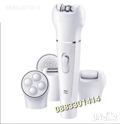 Епилатор 5 в 1, Бръснене, Масаж, Почистване и Ексфолиране