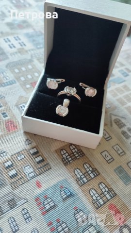 Сребърен комплект с цирконий, снимка 3 - Бижутерийни комплекти - 41556367