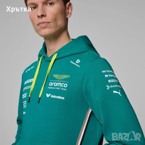 Aston Martin x Hugo Boss x Puma F1 Team - Оригинален мъжки суитшърт , снимка 5 - Суичъри - 52836531