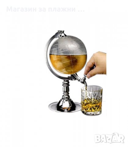 ДИСПЕНСЪР ЗА ВОДА И ВСЯКАКВИ НАПИТКИ ВЪВ ФОРМАТА НА ГЛОБУС ,1000 ML, ПРОЗРАЧЕН - код Globe