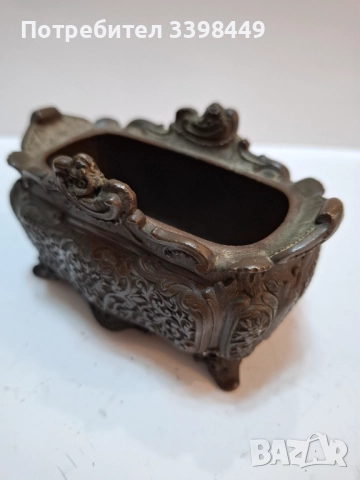 Античен бронзов декоративен саксия / кашпа. , снимка 6 - Антикварни и старинни предмети - 52681508