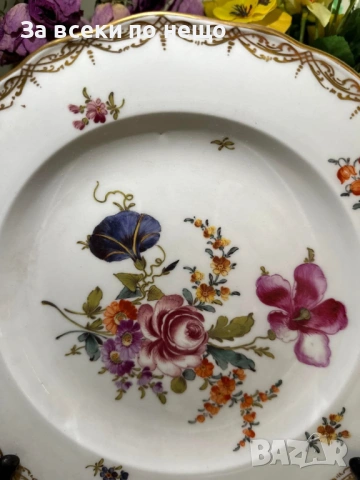 Meissen Germany  забележително плато с производство от 19 век Код P1944, снимка 9 - Други ценни предмети - 53731978