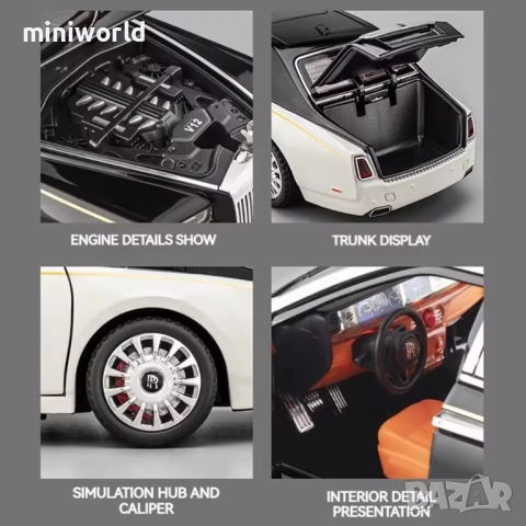 Rolls-Royce Phantom VIII 2021 - мащаб 1:18 на Paudi моделът е нов в кутия, снимка 5 - Колекции - 51641912