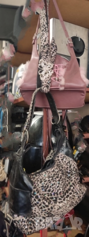 Кожени чанти Чанта тигров принт Колан тигров принт Сет чанта и колан тигров принт Кафява чанта велур, снимка 2 - Чанти - 52402482