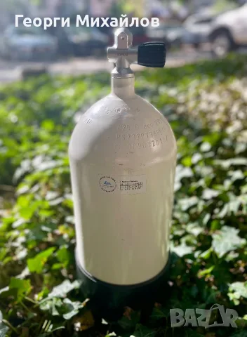Водолазна битилка 12l на 232bar, с нов кран, снимка 2 - Водни спортове - 55877511