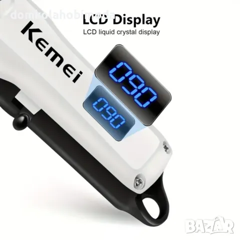 Професионалнa машинка Kemei, LED дисплей,Регулируема глава, USB-Презареждаща батерия,, снимка 5 - Машинки за подстригване - 48062330