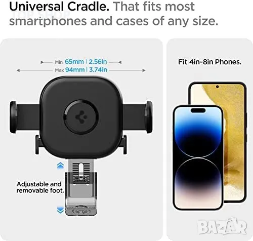 Нова Поставка за мобилен телефон за автомобил кола универсална стойка Spigen OneTap, снимка 6 - Селфи стикове, аксесоари - 49249559