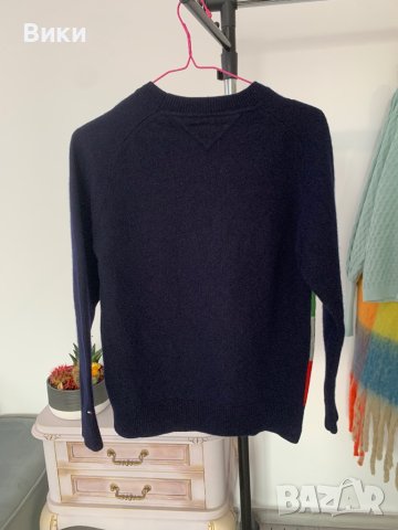 Пуловер на Tommy Hilfiger от вълна подходящ за S-M, снимка 13 - Блузи с дълъг ръкав и пуловери - 44407372