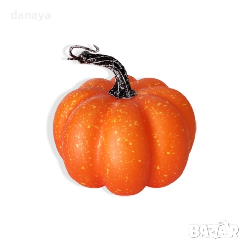 6086 Изкуствена тиква за декорация и украса,12 см, снимка 3 - Изкуствени цветя - 51596863