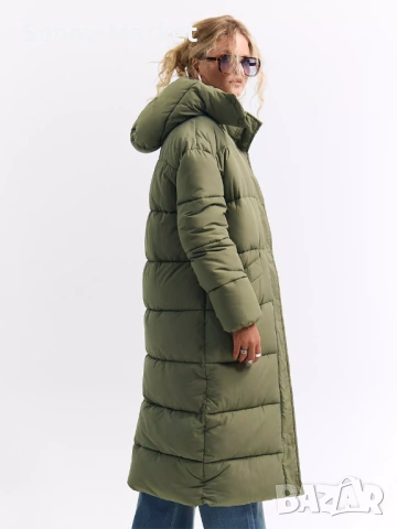 Дамска дълго зимно яке с качулка, снимка 3 - Якета - 53511656