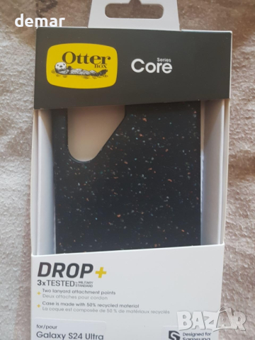 OtterBox Core Калъф за Samsung Galaxy S24 Ultra, удароустойчив, ултратънък, черен, снимка 6 - Калъфи, кейсове - 44748288