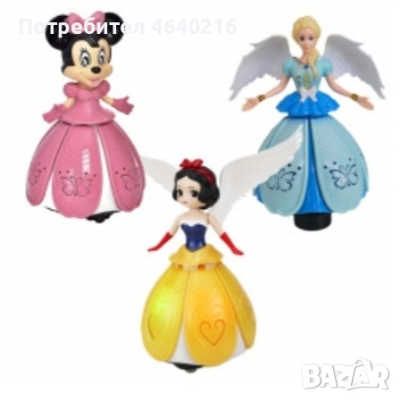 Мини Маус, Снежанка, Елза;
