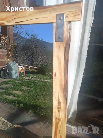 Дървено огледало масив бреза