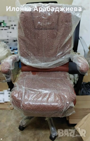 Ергономичен офис стол с лумбална опора от еко кожа – комфорт за дълги часове без болки, снимка 5 - Столове - 53154424