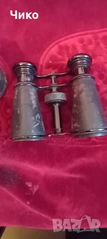 Френски стар бронзов бинокъл със калъф, снимка 5 - Антикварни и старинни предмети - 53309936